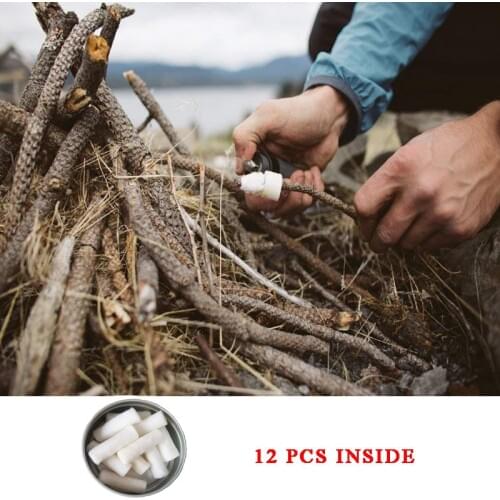 Outdoor SOS Survival Fire Starter Kit Outdoor Emergency Tools Waxed Cotton Sticks Pinewood Flame Maker Fire Starter Wood Cotton