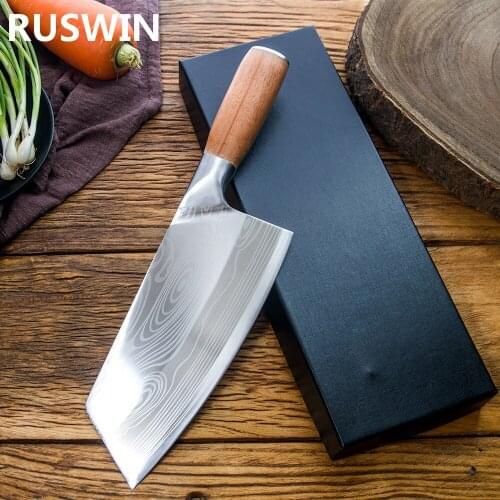 8 inch Stainless Steel Chef Knife Set Kitchen Knife Meat Chopping Cleaver Slicing Vegetables Chinese Chef Knife With Gift Box