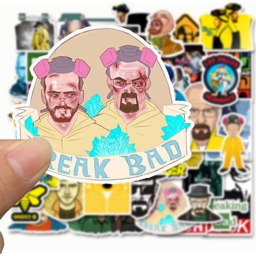 50pcs Breaking Bad Graffiti Stickers For Moto Car Bumper & Suitcase Cool Laptop Skateboard Bike Sticker Bomb JDM F4