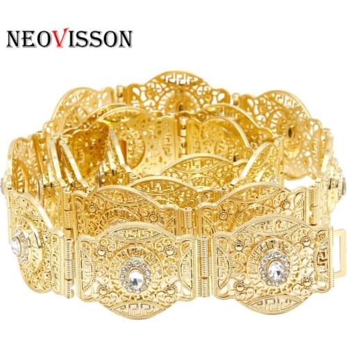 NEOVISSON Customize Algeria Women Caftan Metal Waist Belt Ethnic European Robes Wedding Waist Chain Adjust Length Body Jewelry