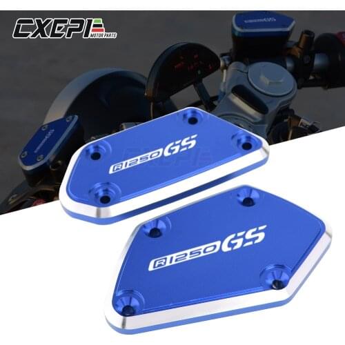 NEW LOGO R1250GS Motorcycle Accessories CNC Front Brake Clutch Fluid Reservoir Cover Caps For BMW R1250 GS ADV R1250RT 2018 2019