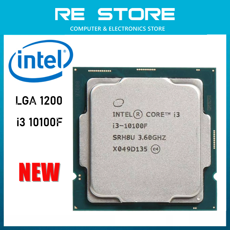 Intel Core i3 10100F 3.6GHz 4-core 8-thread CPU processor L2 = 1M L3 = 6m 65W LGA 1200