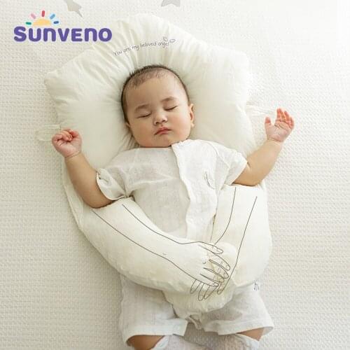 Sunveno Newborn Baby Pillow Head Shaping Pillow Bedding Set- Prevent Flat Head , Adjustable Side Height,Relieve Startle Reflex