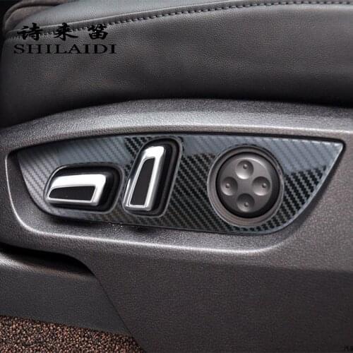 Car Styling For Audi Q7 4l Carbon Fiber Memory Buttons Panel Trim panel Covers Stickers and Decals Interior Moulding Accessories