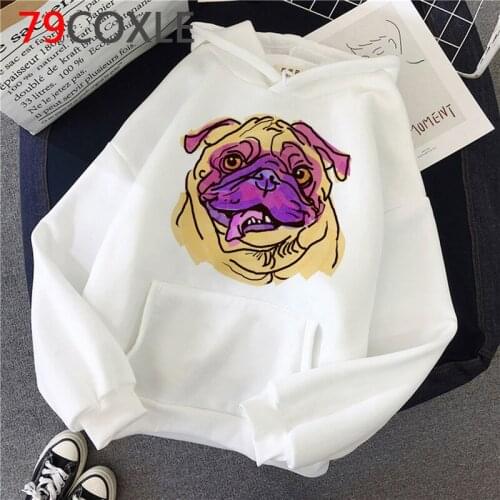 Pug Dog French Bulldog Pugs hoodies female Oversized grunge female hoody Korea