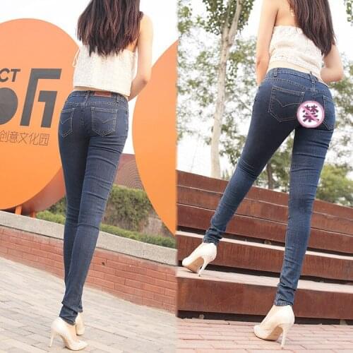 Outdoor Sex Jeans Pants Womens Sexy Denim Trousers Zipper Open Crotch Sexual Slim Tight Long Pants Jeans Legging Plus Size