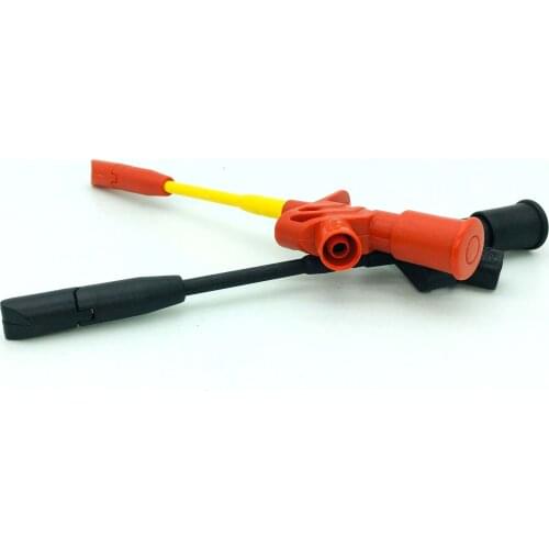 2PCS Red and black 1000V CATIII Quick Test Hook Clip Professional Insulated High Voltage Testing Probe 4mm jack