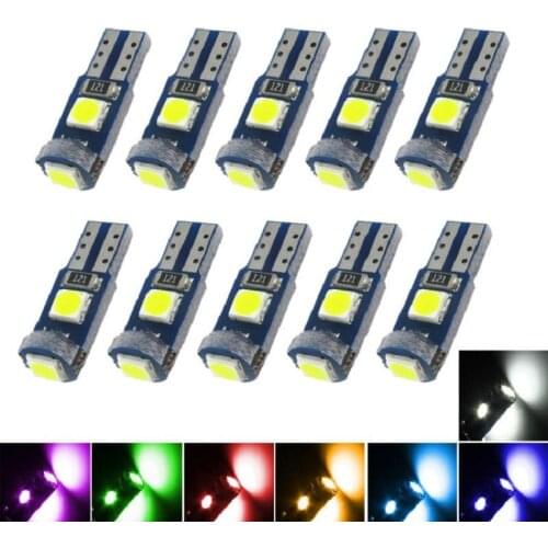 1 PCS 12V Car Led Light Bulb T5 W1.2w 27 74 86 206 3smd Car Dashboard Light Automobiles Accessories Seven Colors