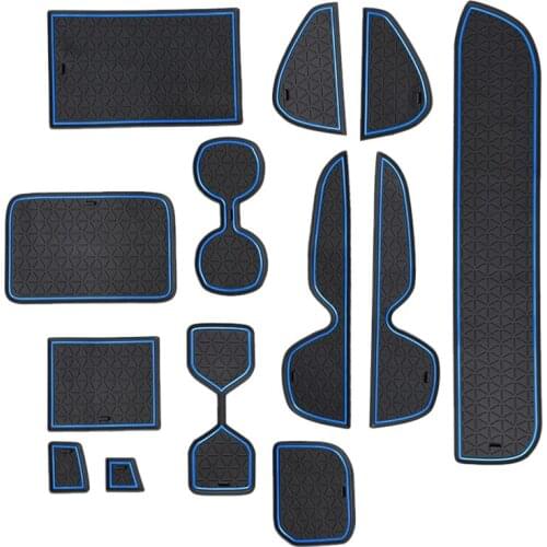 13pcs/Set Car Gate Slot Cup Holder Mat LHD Fit for Toyota RAV4 2019 2020 2021 Accessories