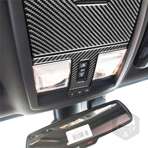2pcs Reading Light Lamp Panel Cover Trim Decorative Sticker for Dodge Challenger 2015 2016 2017 2018 2019+ Car Accessories