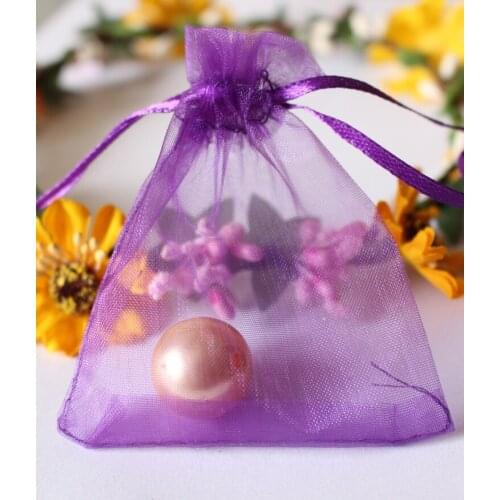20*30cm 3000pcs Dark purple Organza Bag christmas Drawstring bag jewelry packaging bags for gift/candy/wedding/party Yarn bag