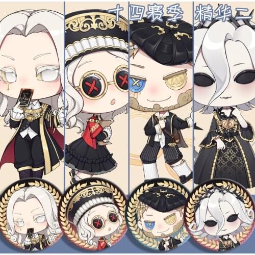 Anime Game Identity V Joseph Desaulniers Helena Adams Keychain Badge Button Brooch Pins Collection School Bag Pendant Keyrings