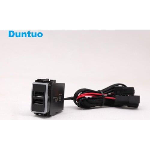 QC3.0 Quickcharge Car Charger Double USB Phone Pad DVR Adapter Plug & Play Cable For Subaru Forester