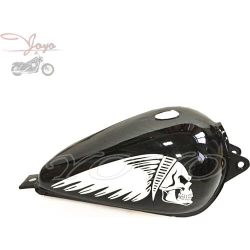 Skull Indian Cross Vinyl Decals Stickers For Honda Yamaha Kawasaki Suzuki Fuel Tank 35cm Uniuversal