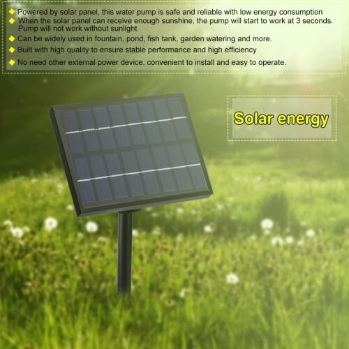 DC 4.5~10V PET Solar Panel Powered Water Fountain Pump Fish Tank Pond Pool Home Garden Watering Kit low energy consumption