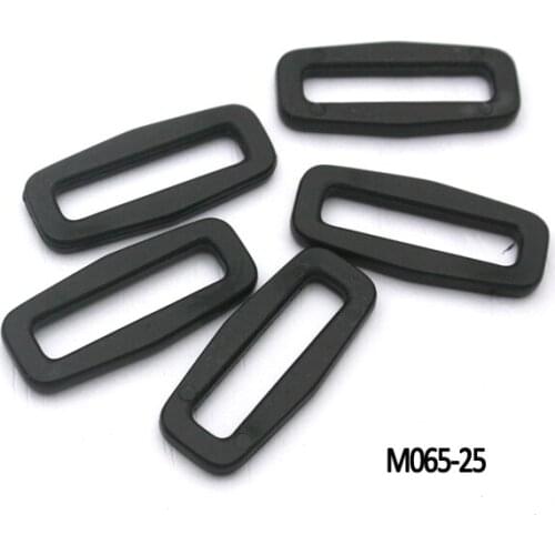 DIY 100pcs black 20/25mm/1 inch strap buckle plastic adjustable buckle square buckle for bagpack M065-20/25