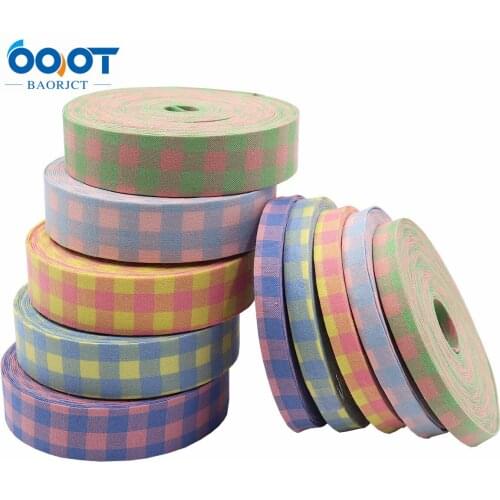 Double-Sided Lattice Thicken Cloth Ribbon 5Yards M-21623-938 38MM DIY Crafts Hairclip Apparel Accessories And Sewing Decorations
