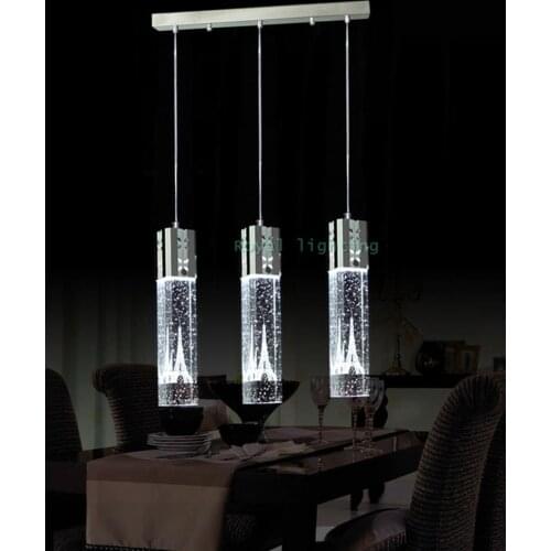 Cafe Bar Bubble crystal lighting led crystal Pendant Lamps dining room Led Crystal Tower Hanging Lights Lamparas For home lights