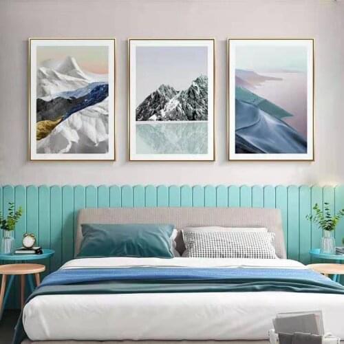 Living Room Decoration Painting Nordic Sofa Abstract Creative Mural Modern Minimalist Bedroom Tip Of The Iceberg Oil Painting