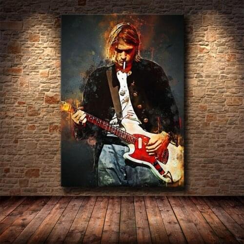 Star Posters and Prints Pop Art Rock and Roll Band Canvas Picture for Living Room Graffiti Portrait Painting Home Room Decor