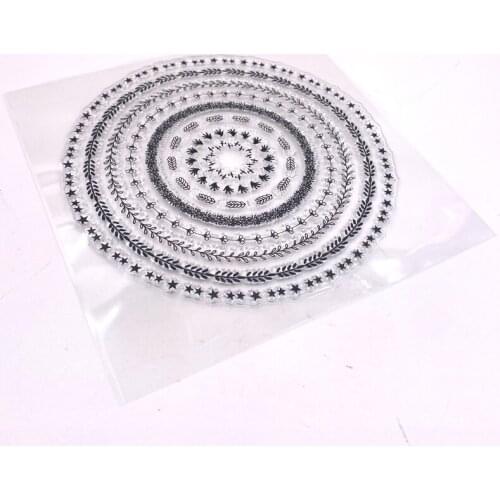 KLJUYP Flower Circle Clear Stamps Scrapbook Paper Craft Clear stamp scrapbooking 04279