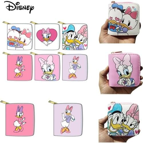 Disney Donald Duck Cartoon Wallet Personality Creative Short Wallet Coin Wallet Fashion Boy and Girl Anime Daisy Duck Wallets