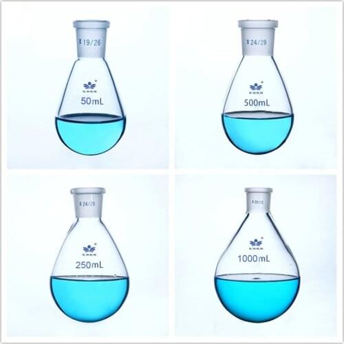 1PC Lab High borosilicate glass 50ml-2000ml #19 #24 #29 standard frosted mouth Thicken oval-shape bottom Glass Flask