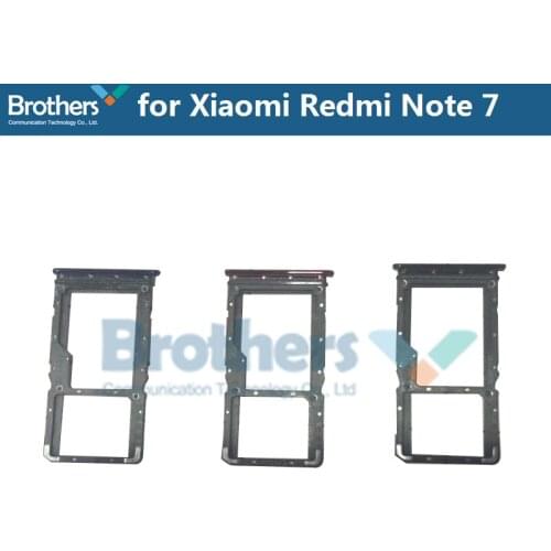 SIM Tray For Xiaomi Redmi Note 7 Sim Card Slot Holder For Xiaomi Redmi Note 7 Phone Replacement Parts Black Gold Blue 1pcs New