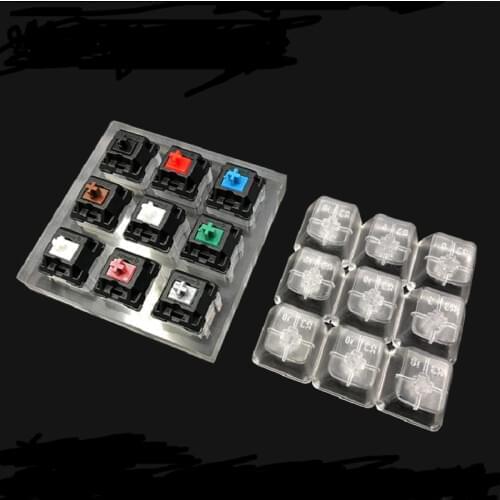 Mechanical Keyboard Switches 9/4 Cherry MX Keyboard Tester Clear Button Keycaps Sampler Translucent Testing Tool