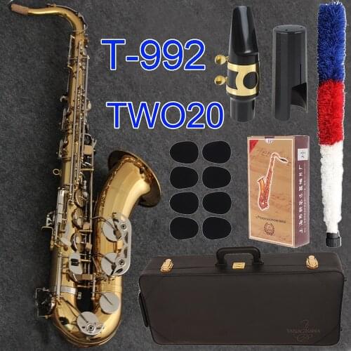 MFC Tenor Saxophone T-992 T-WO20 Gold Lacquer Nickel-plated Key Sax Tenor Mouthpiece Ligature Reeds Neck
