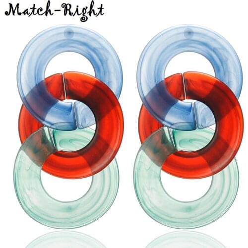 Match-Right Trendy Earrings for Women Round/Long/Big/Korean/Acrylic/Statement/Dangle/Drop Earrings Fashion Jewelry female SP556