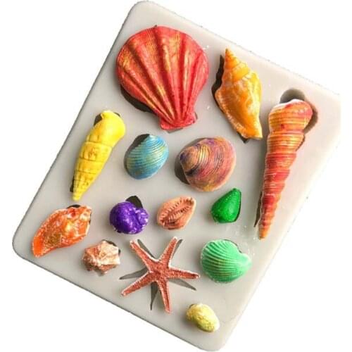 New Shell Combination Modeling Liquid Silicone Mold, Fondant Soft Clay Glue Dropping Modeling Tool Q035