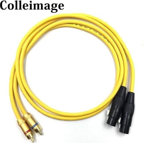 Pair HiFi DIY RCA to XLR Balanced plug Audio Cable Van Den Hul Cross Audio Amplifier CD DVD player RCA interconnect