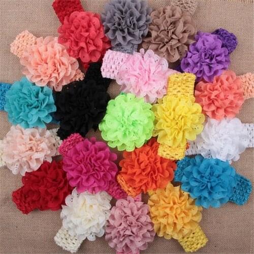 1/3Pcs Random Color Flowers Baby Headbands Unisex Fashion Headwear Infant Hair Accessories Newborn Photography Props