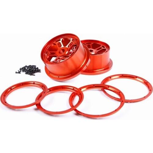 Rc Buggy Truck CNC Aluminum Beadlock Rims Wheel Hub For 1/5 Scale LOSI 5IVE-T 5T ROVAN LT Nitro Gasoline Toys Car Upgrade Parts