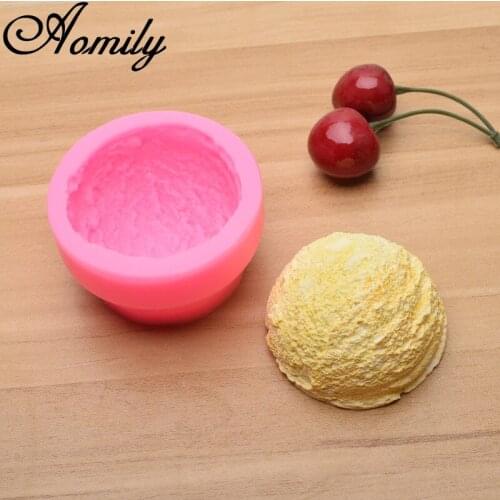 Aomily Silicone Ice Cream Cheese Fondant Cake Chocolate Mould Soap Mold DIY Candle Polymer Clay Molds Crafts Forms Base Tools