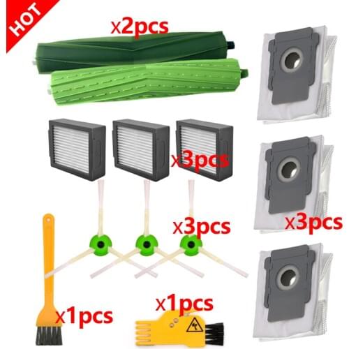 Rolling Brush Hepa Filter Side Brush Dust Bag for iRobot Roomba I Series i7 E5 E6 Robot Vacuum Cleaner Replacement Spare Parts