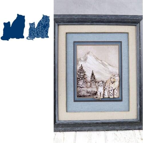 Snow Leopards Metal Cutting Dies Scrapbook Diary Decoration Stencil Embossing Template DIY Greeting Card Handmade 2021 NEW