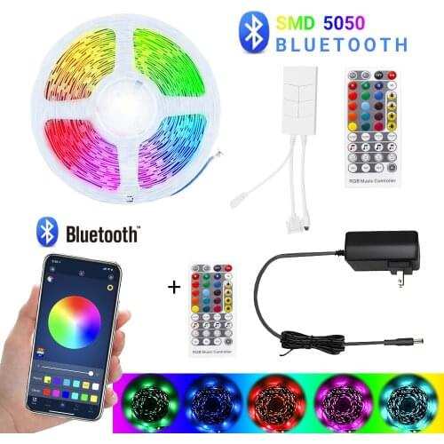 Bluetooth LED Strip Lights WIFI Controller 20M 30M RGB 5050 SMD Flexible Ribbon 10M Tape Diode DC 24V Control