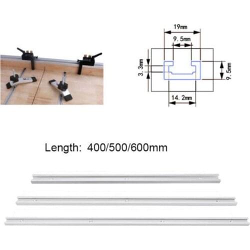 Woodworking T-slot Slide Track Aluminium Alloy T-tracks Miter Track For Woodworking Saw/Router Table Workbench Tools Type-19