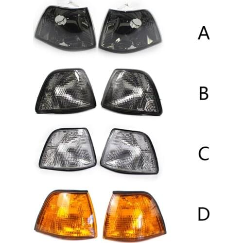 1 Pair Left & Right Corner Turn Signal Lights With Yellow/Smoke/White/ Lens For 3 Series E36 4DR 1992-1998 For BMW-1992-1999