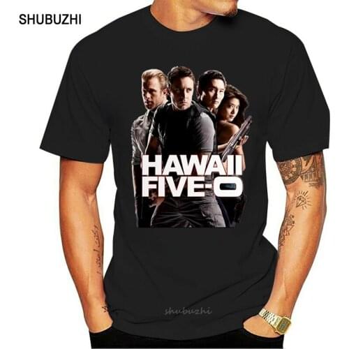 Funny t shirts Flesiciate Men Hawaii Five 0 Poster Design T-Shirts Men Casual Printed T-Shirt