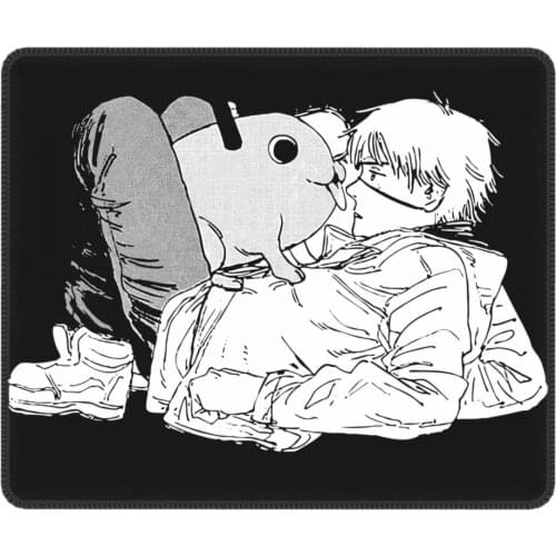 Denji And Pochita Funny Mouse Pad Chainsaw Man Manga Devil Anime Antislip Soft Mat Rubber Office Home Deco Mat