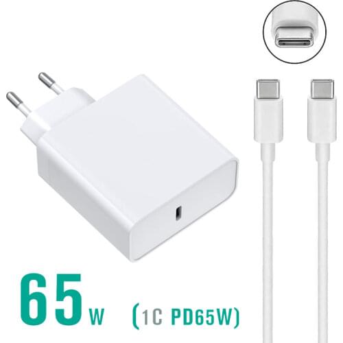 20V 3.25A 65W USB Type C Laptop Power Adapter Charger for Macbook Air Pro Asus Hp Lenovo Universal USB C Notebook Charger