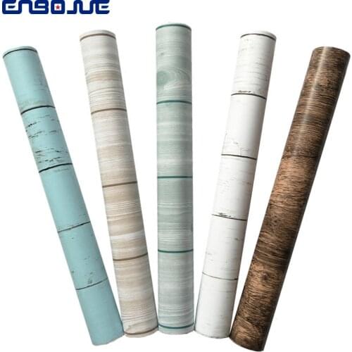 0.45x5M Kitchen Waterproof Wallpaper Self Adhesive Bedroom Wallpaper Furniture College Dormitory Wall Sticker Wood Grain Sticker