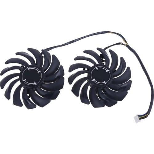 1 Pair 87mm PLD09210B12HH 4 Pin Graphics Video Card Cooling Fan for MSI RX 580 Dropship