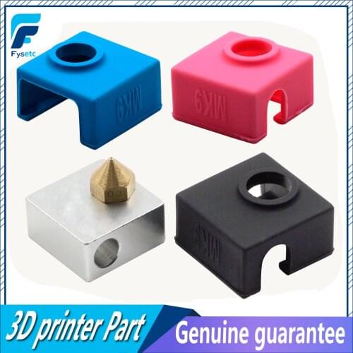 1PC MK9 Silicone Sock Heater Block Cover Silicone Insulation For Ender-3 Replicator Anet Prusa i3 Tronxy MK7/MK8/MK9