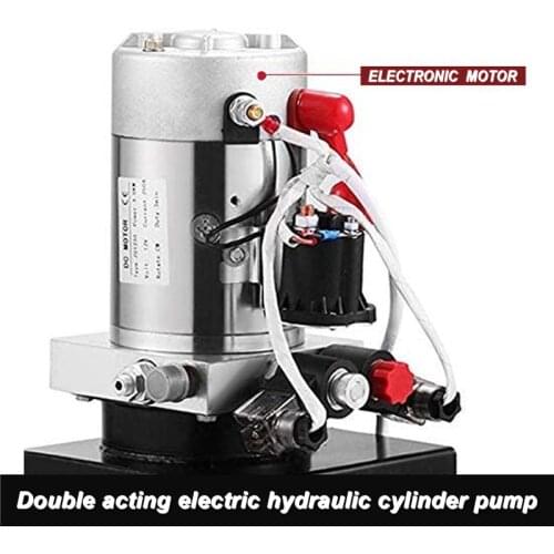 DC12V 8-L High Flow Double-Acting Hydraulic Pump Power Unit Dump Trailer