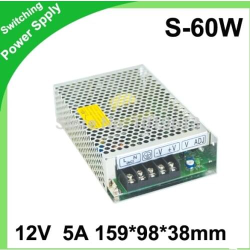 12V 5A 60W DC Switch Power Supply Driver For LED Strip Light Display