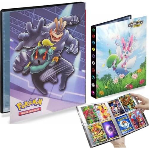 4 Pocket Album Pokemon 240 Card Book Holder Playing Game Livre Pokémon Binder Folder Loaded List Collection Map Kids Toys Gift